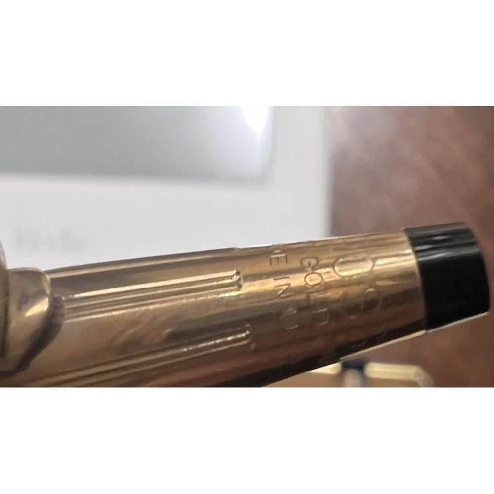 Cross 3 Pc 1/20 14K Gold Filled Pen Pencil Fountain Set Box Engraved Wilson